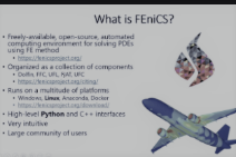 Talk 7 J. Koery on  FEniCS