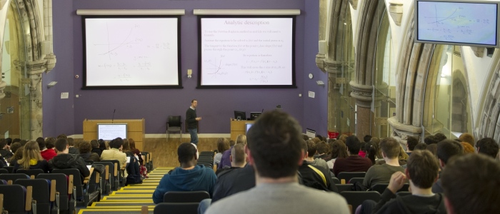 View from the back of a Maths lecture